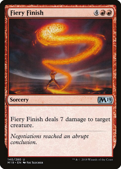 Fiery Finish — art by Joe Slucher