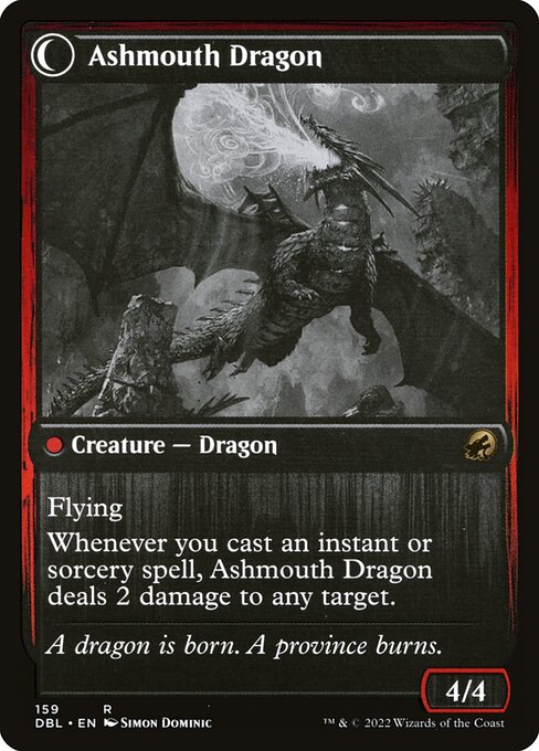 Smoldering Egg // Ashmouth Dragon — art by Simon Dominic