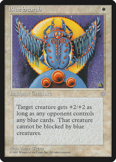 Blue Scarab — art by Amy Weber