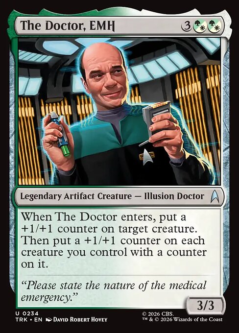 The Doctor, EMH — art by David Robert Hovey