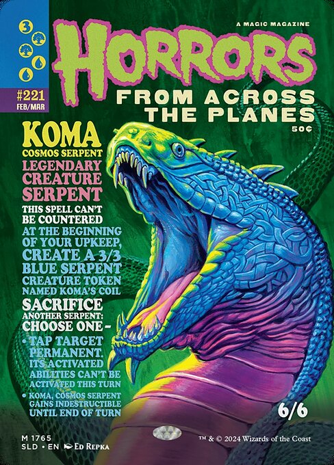 Koma, Cosmos Serpent — art by Ed Repka