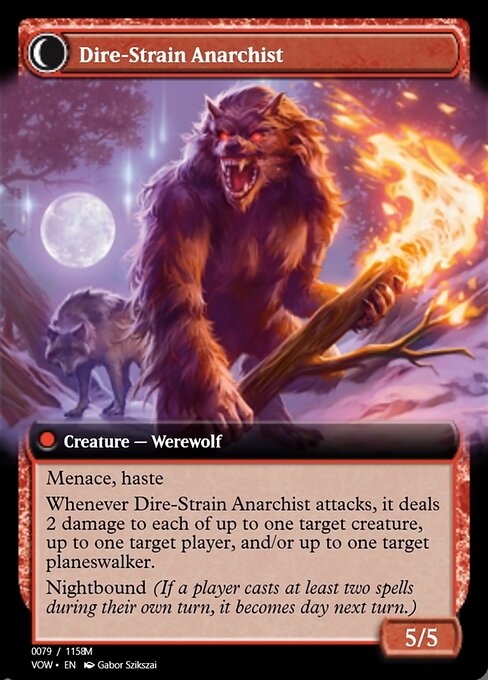 Volatile Arsonist // Dire-Strain Anarchist — art by Gabor Szikszai