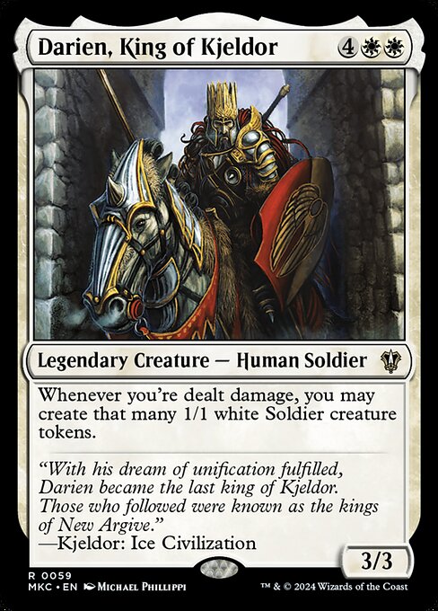 Darien, King of Kjeldor — art by Michael Phillippi