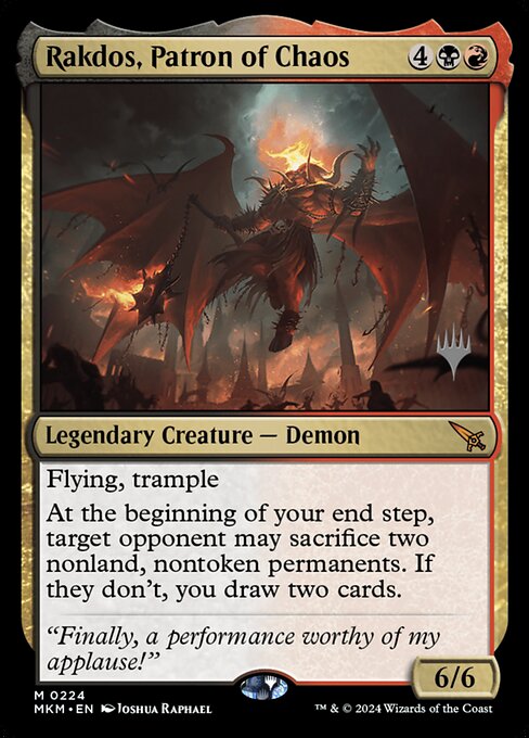 Rakdos, Patron of Chaos — art by Joshua Raphael