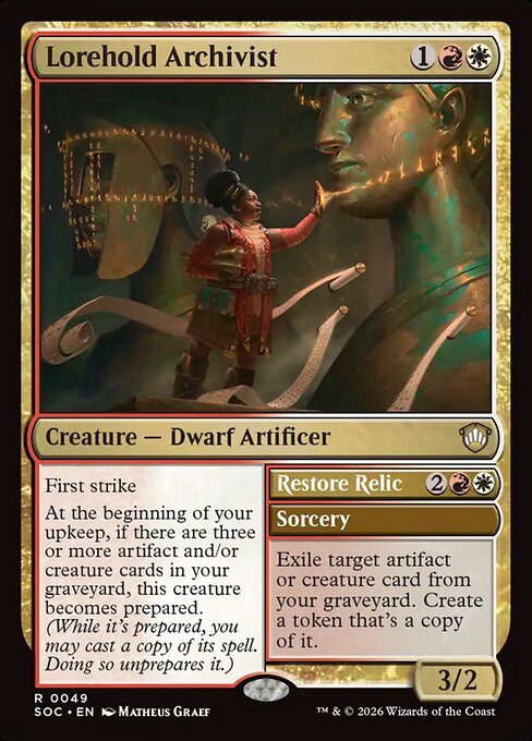 Lorehold Archivist // Restore Relic — art by Matheus Graef