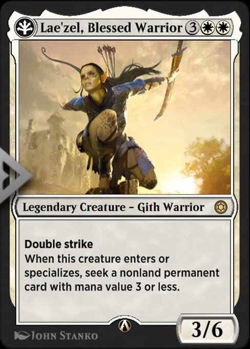 Lae'zel, Blessed Warrior — art by John Stanko