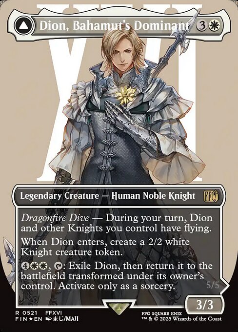 Dion, Bahamut's Dominant // Bahamut, Warden of Light — art by Maji