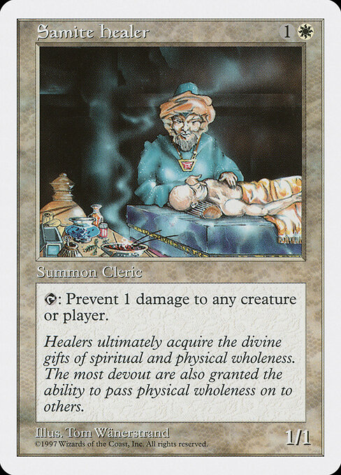 Samite Healer — art by Tom Wänerstrand