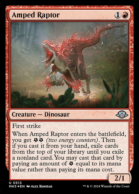 Amped Raptor — art by Alex Konstad