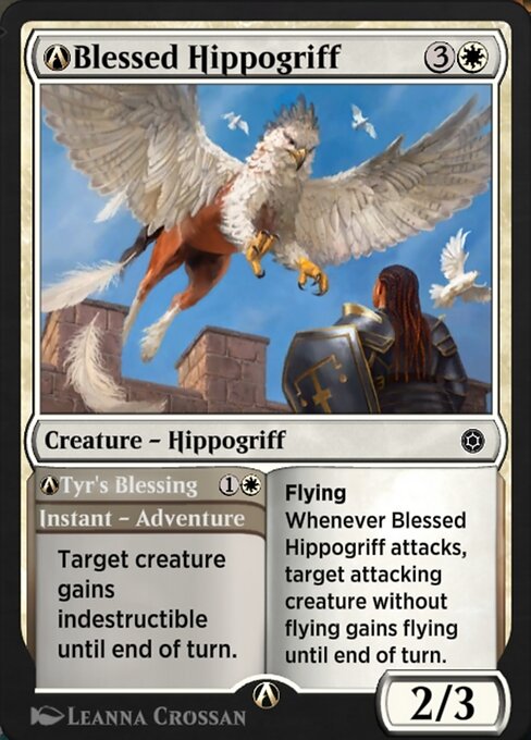 A-Blessed Hippogriff // A-Tyr's Blessing — art by Leanna Crossan
