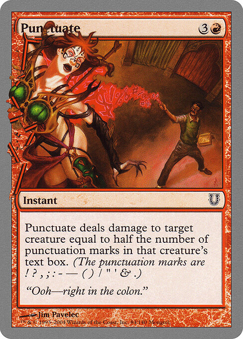 Punctuate — art by Jim Pavelec