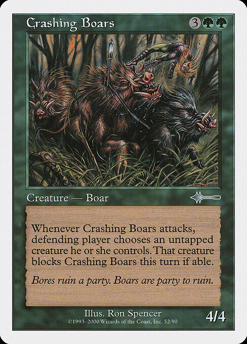 Crashing Boars — art by Ron Spencer