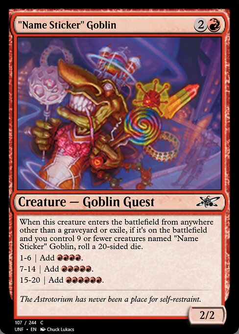 "Name Sticker" Goblin — art by Chuck Lukacs