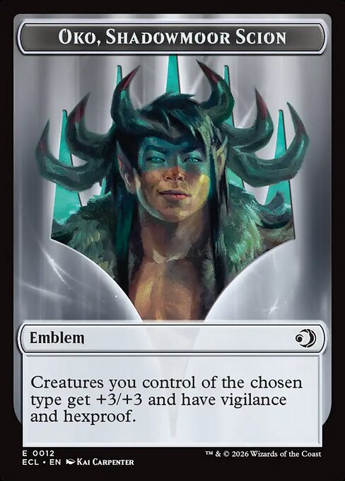 Oko, Shadowmoor Scion Emblem — art by Kai Carpenter