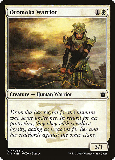Dromoka Warrior — art by Zack Stella