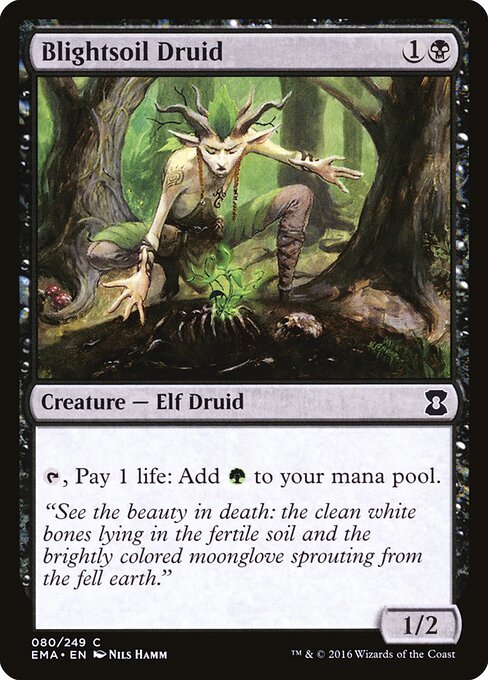 Blightsoil Druid — art by Nils Hamm