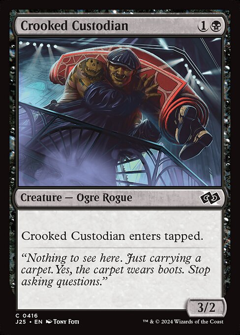 Crooked Custodian — art by Tony Foti