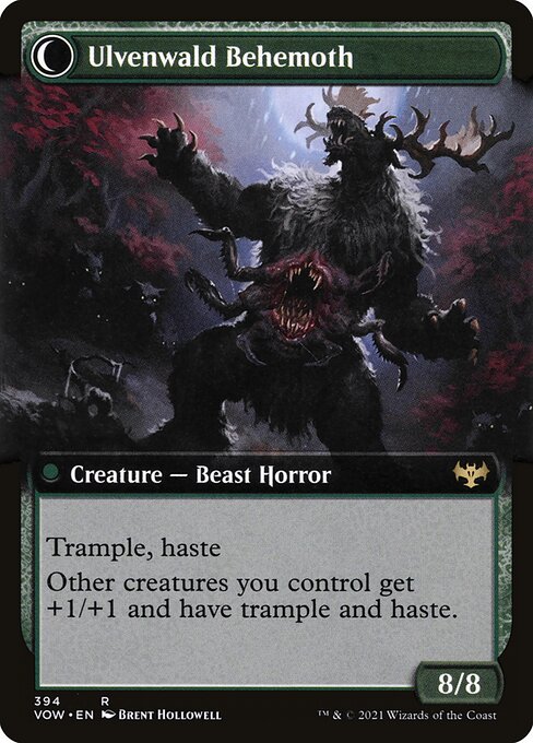 Ulvenwald Oddity // Ulvenwald Behemoth — art by Brent Hollowell