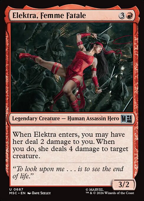 Elektra, Femme Fatale — art by David Seeley