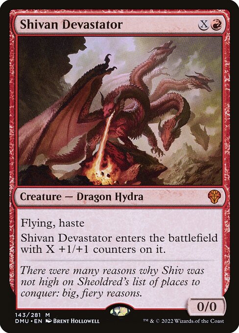 Shivan Devastator — art by Brent Hollowell