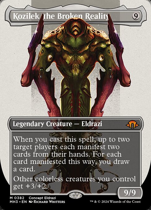 Kozilek, the Broken Reality — art by Richard Whitters