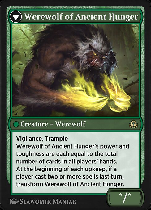 Sage of Ancient Lore // Werewolf of Ancient Hunger — art by Slawomir Maniak