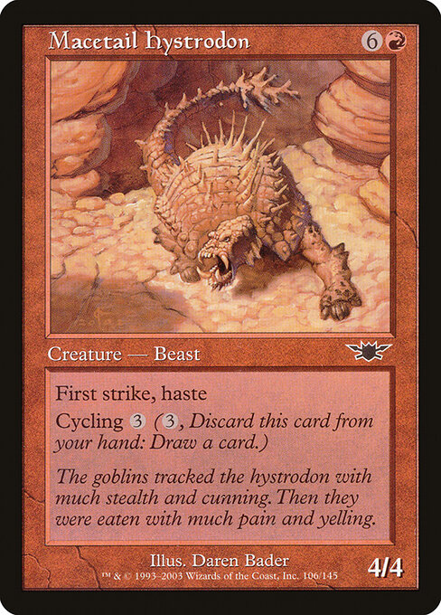 Macetail Hystrodon — art by Daren Bader