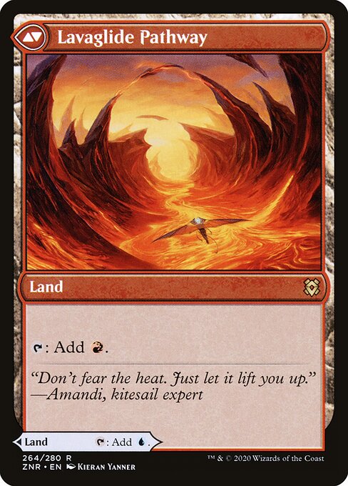 Riverglide Pathway // Lavaglide Pathway — art by Kieran Yanner