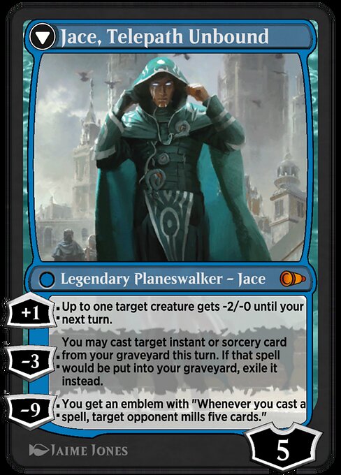 Jace, Vryn's Prodigy // Jace, Telepath Unbound — art by Jaime Jones