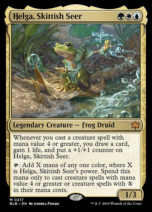 Helga, Skittish Seer — art by Andrea Piparo