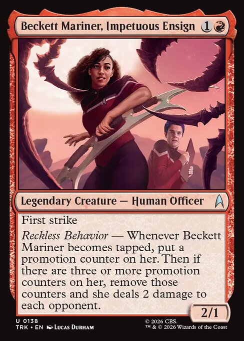 Beckett Mariner, Impetuous Ensign — art by Lucas Durham
