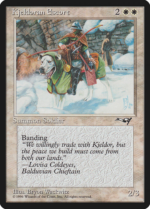 Kjeldoran Escort — art by Bryon Wackwitz