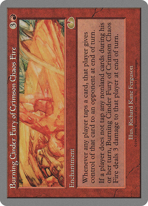 Burning Cinder Fury of Crimson Chaos Fire — art by Richard Kane Ferguson