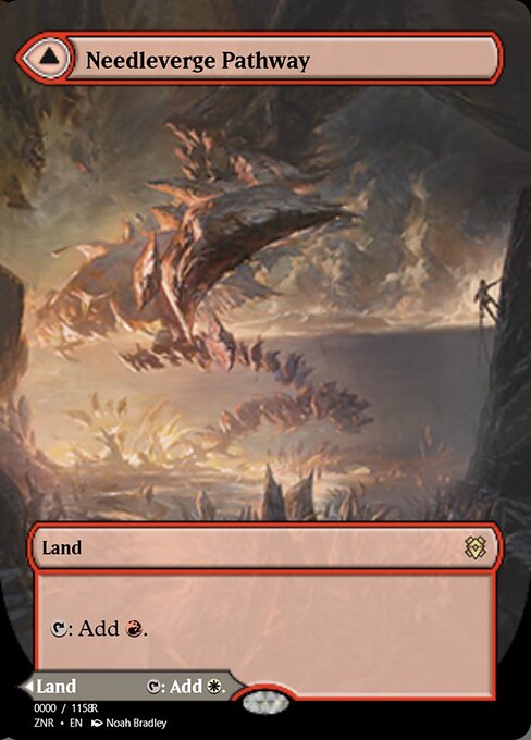 Needleverge Pathway // Pillarverge Pathway — art by Noah Bradley