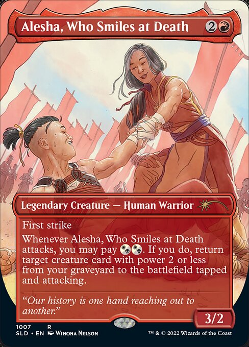 Alesha, Who Smiles at Death — art by Winona Nelson