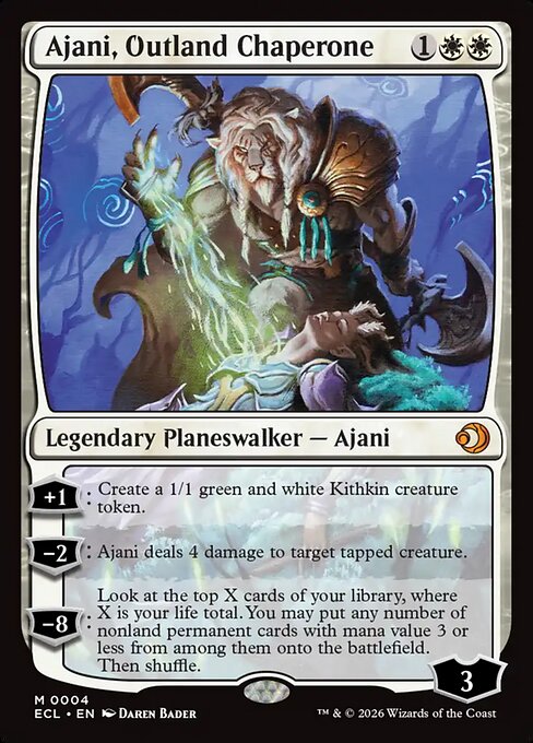 Ajani, Outland Chaperone — art by Daren Bader
