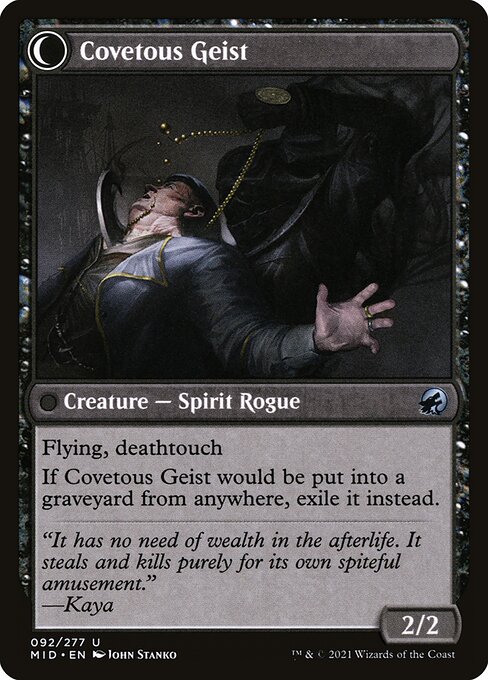 Covert Cutpurse // Covetous Geist — art by John Stanko