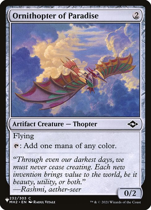 Ornithopter of Paradise — art by Raoul Vitale