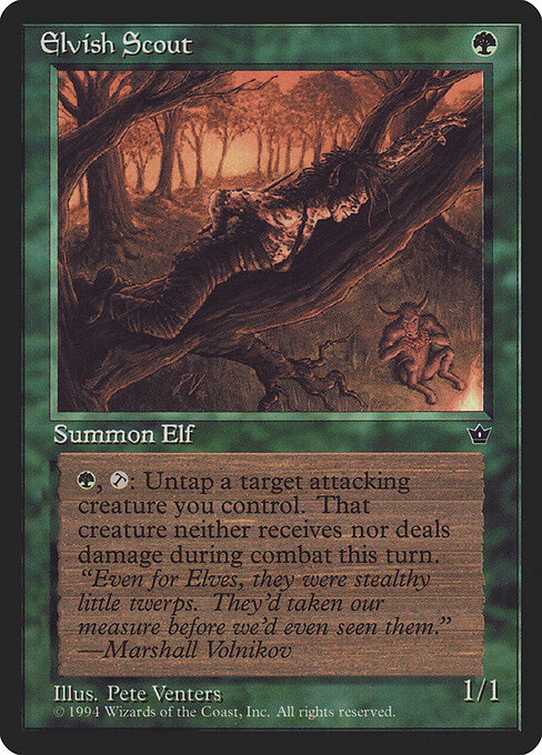 Elvish Scout — art by Pete Venters