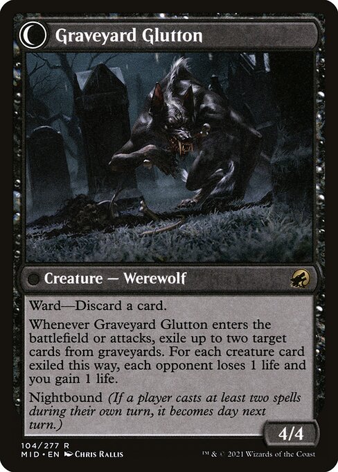 Graveyard Trespasser // Graveyard Glutton — art by Chris Rallis