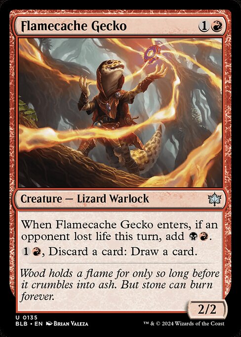 Flamecache Gecko — art by Brian Valeza