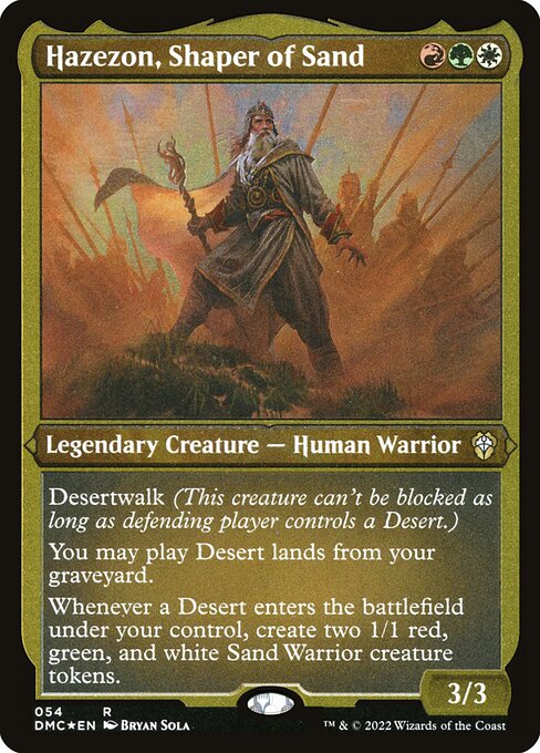 Hazezon, Shaper of Sand — art by Bryan Sola