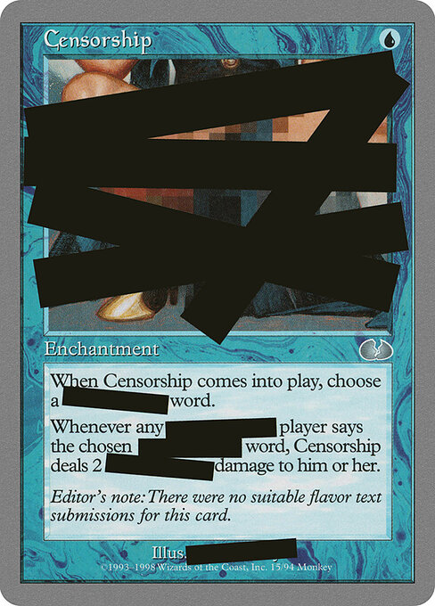 Censorship — art by Matthew D. Wilson