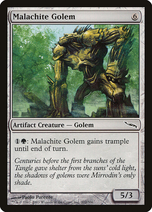 Malachite Golem — art by Paolo Parente
