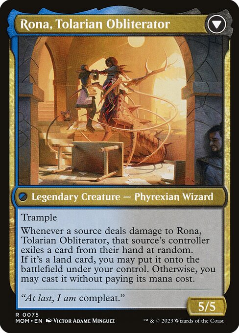 Rona, Herald of Invasion // Rona, Tolarian Obliterator — art by Victor Adame Minguez