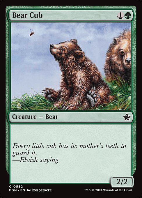 Bear Cub — art by Ron Spencer