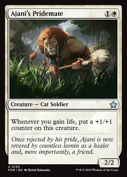 Ajani's Pridemate — art by Kevin Sidharta