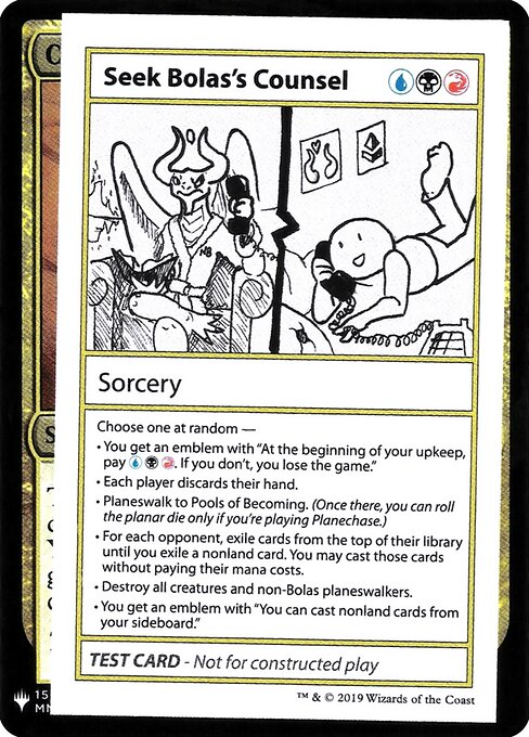 Seek Bolas's Counsel — art by Matt Warren