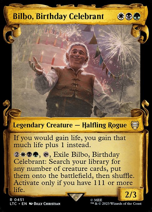 Bilbo, Birthday Celebrant — art by Billy Christian