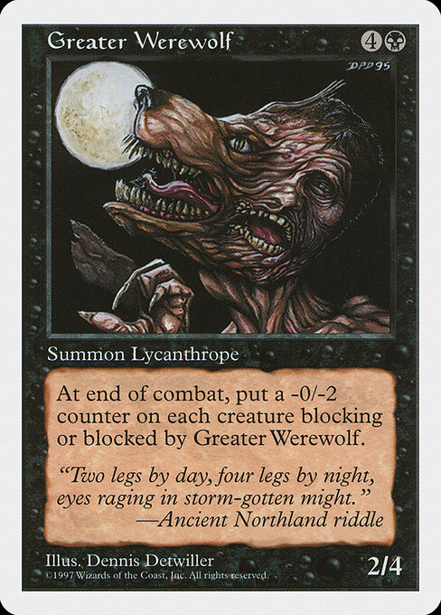 Greater Werewolf — art by Dennis Detwiller